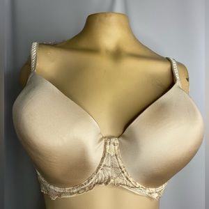 Wacoal size 36DD underwire full coverage lace tan color women’s bra